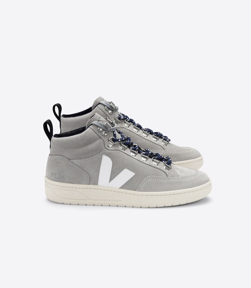 Veja Sneakers Mens - Roraima Suede - Grey/White - 4217VFHWC